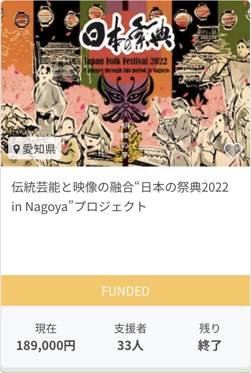 伝統芸能と映像の融合“日本の祭典2022 in Nagoya”プロジェクト