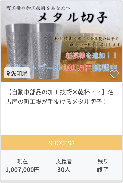 【自動車部品の加工技術×乾杯？？】名古屋の町工場が手掛けるメタル切子！